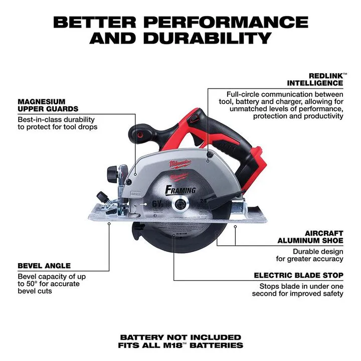 Milwaukee M18 6-1/2-Inch Circular Saw (Bare Tool) - Precision Cordless Performance 2