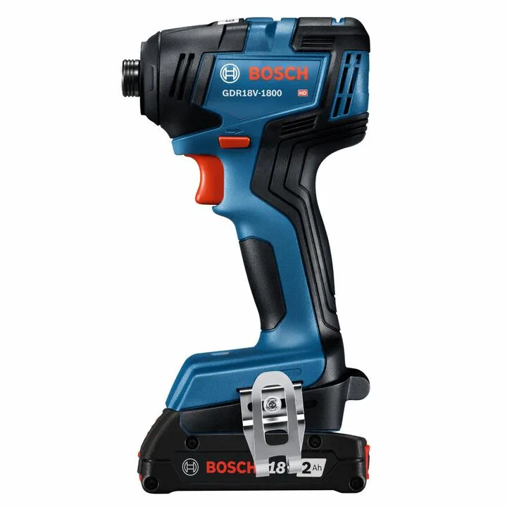 Bosch 18V 2-Tool Combo Kit: GDR18V-1800 Impact Driver & GSR18V-400 Drill/Driver with 2x 2Ah Batteries 4