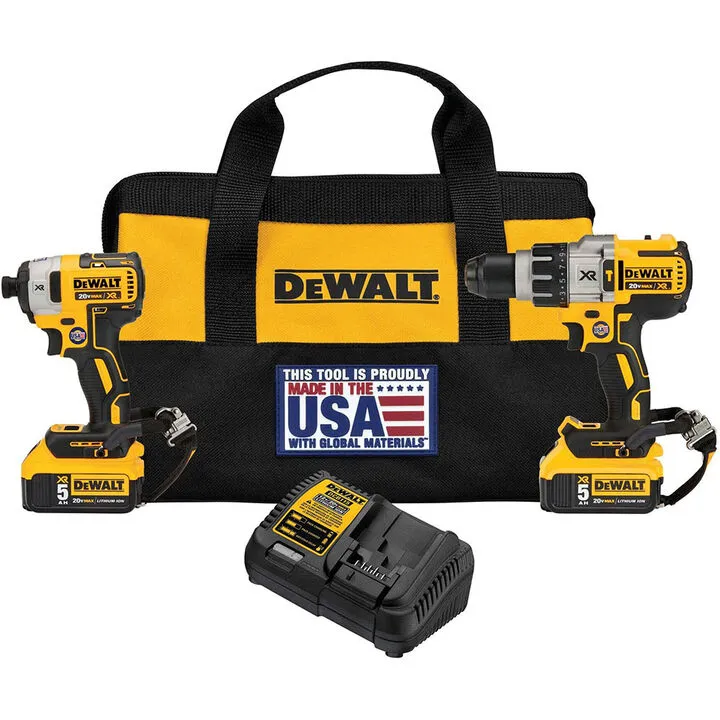 DEWALT 20V MAX XR 2-Tool Combo Kit with LANYARD READY Attachment Points