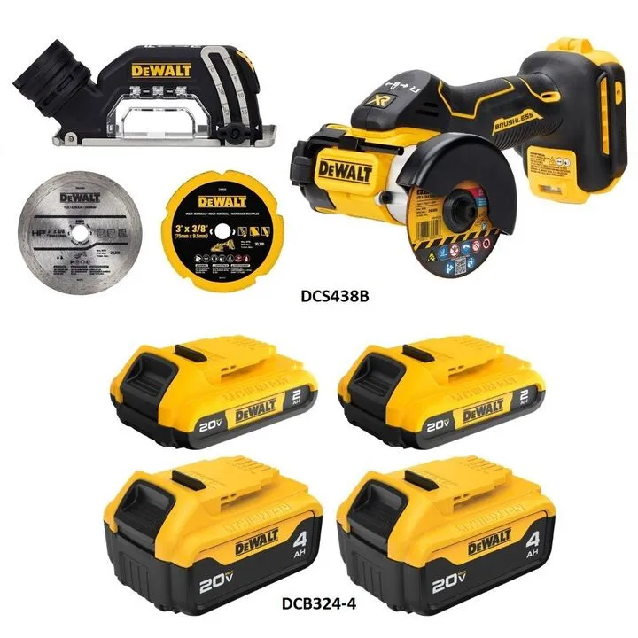 DEWALT 20V MAX 3-Inch Cordless Cut-Off Tool & Battery Pack Bundle 1