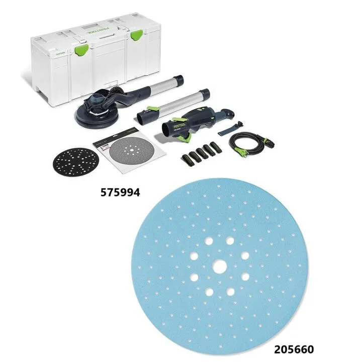 Festool Planex LHS 2 225 EQI-Plus Drywall Sander with P180 Abrasive Bundle 1