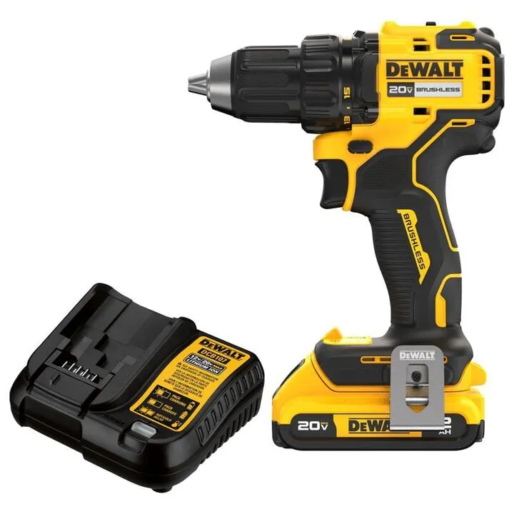 DEWALT 20V MAX Brushless Cordless 1/2 Inch Drill/Driver Kit - High-Performance Professional Tool