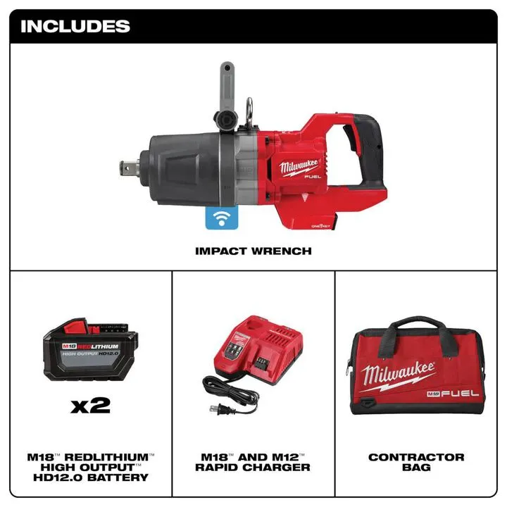 Milwaukee M18 FUEL 1 in. D-Handle High Torque Impact Wrench with ONE-KEY Kit 1