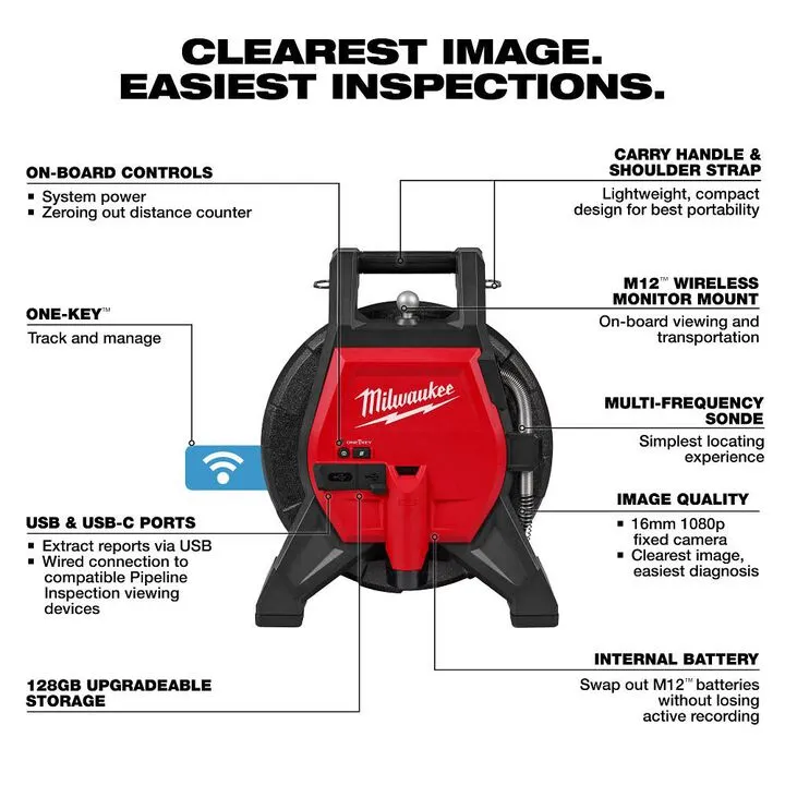 Milwaukee M12 65 Ft. Ultra Flex Compact Inspection Camera Kit - Professional Grade Diagnostic Solution 2