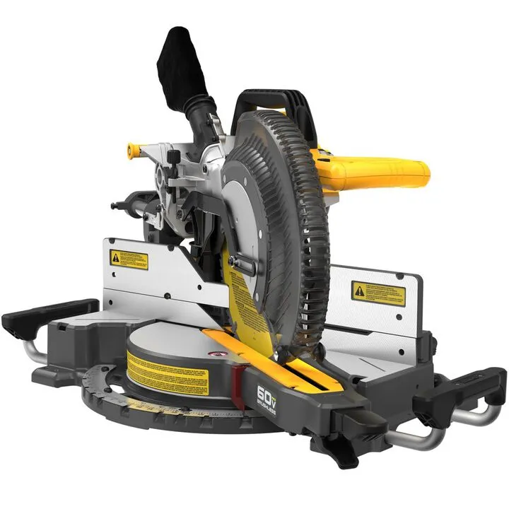 DEWALT 60V MAX Sliding Miter Saw (Bare Tool) and Premium Rolling Miter Saw Stand Bundle 5