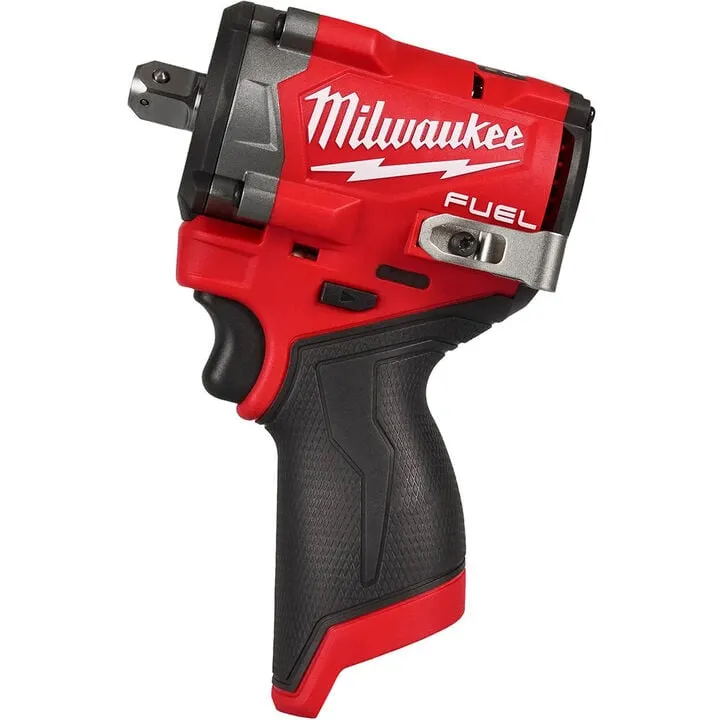 Milwaukee M12 FUEL Stubby 1/2" Pin Detent Impact Wrench (Bare Tool) with Protective Boot 4