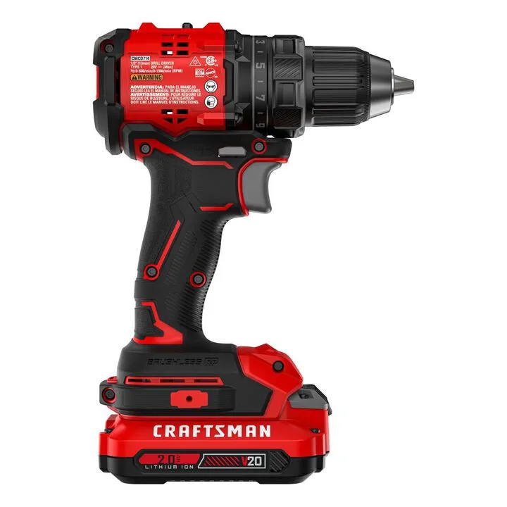 CRAFTSMAN V20 BRUSHLESS RP Compact Drill Driver Kit - High-Performance Cordless Precision 1