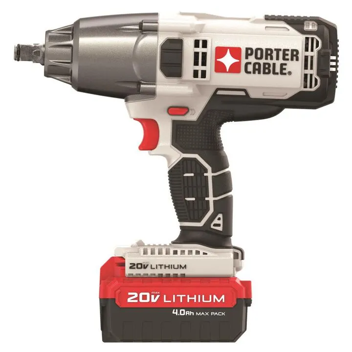 Porter Cable 20V MAX 1/2-inch Cordless Impact Wrench Kit - Reliable Power for DIY Projects 1
