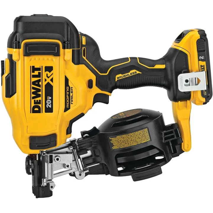 DEWALT 20V MAX 15-Degree Cordless Coil Roofing Nailer Kit - Professional Grade Performance