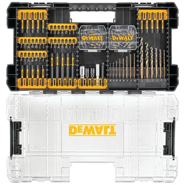 DEWALT 20V MAX Cordless Hammer Drill and 100-Piece Professional Bit Set Bundle 12