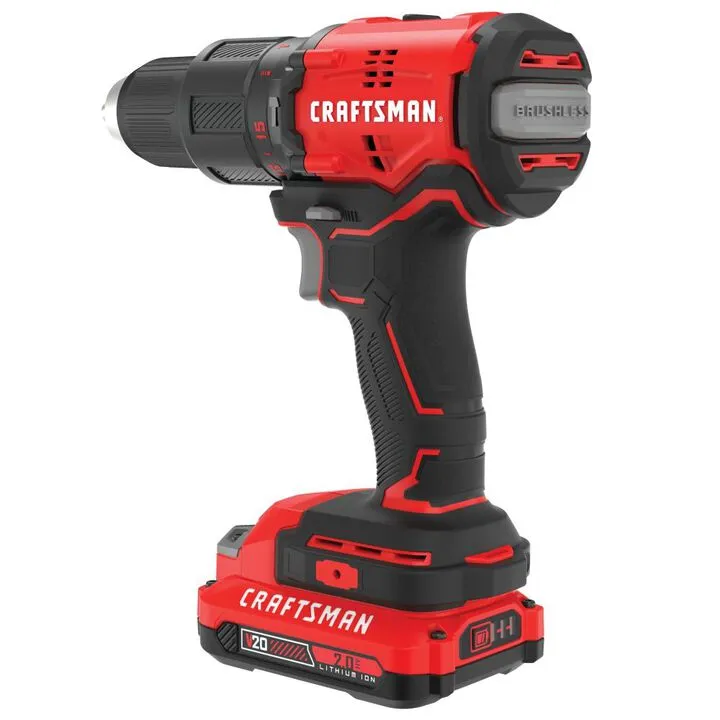 CRAFTSMAN V20 Brushless 1/2 Inch Hammer Drill Kit - Professional Grade Performance 4