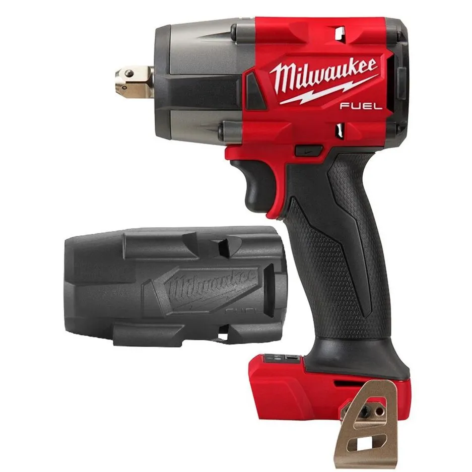 Milwaukee M18 FUEL 1/2 Inch Mid-Torque Impact Wrench with Pin Detent & Protective Boot