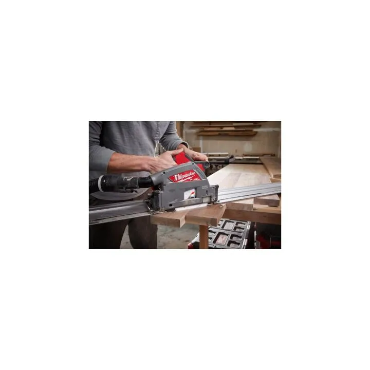 Milwaukee M18 Fuel 6-1/2 Inch Plunge Track Saw (Bare Tool) with Precision Guide Rail Connector Bundle 7