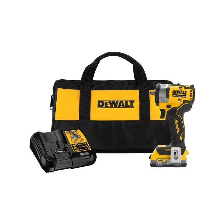 DEWALT 20V MAX 3/8in Cordless Impact Wrench & POWERSTACK Compact Battery Kit 2
