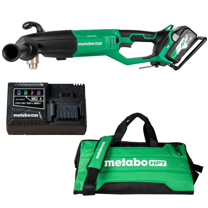 Metabo HPT 36V MultiVolt 1/2-Inch Right Angle Drill Kit for Tight-Space Applications