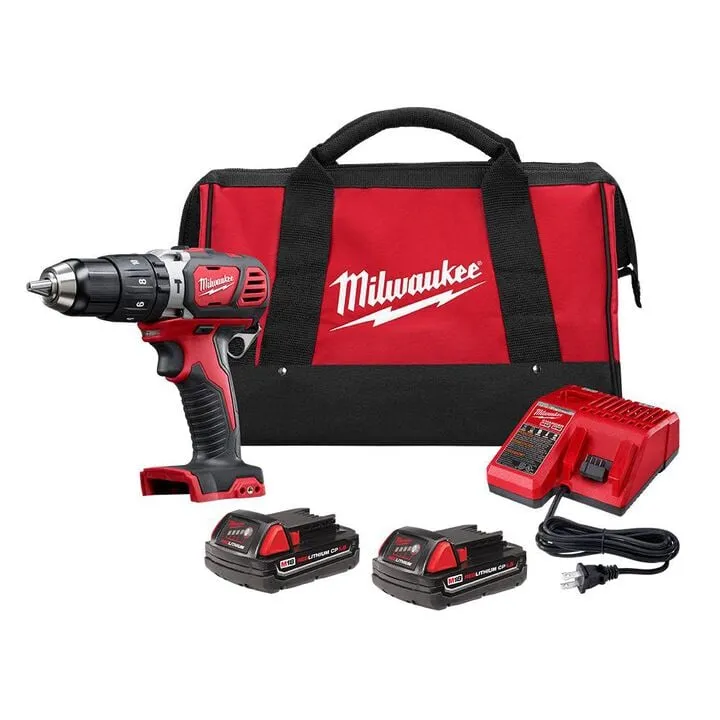 Milwaukee M18 Compact 1/2 in. Hammer Drill/Driver Kit - High-Performance Professional Tooling