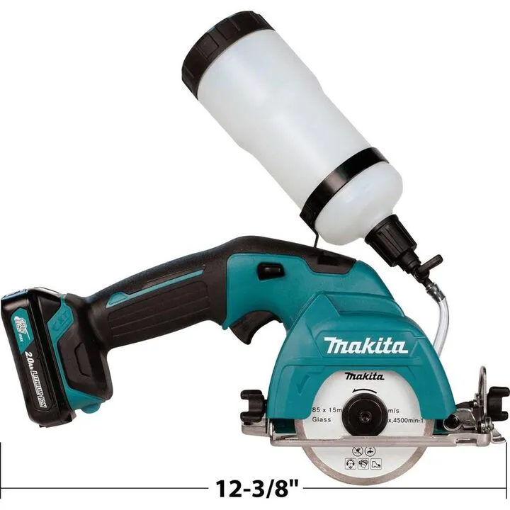 Makita 12V max CXT Lithium-Ion Cordless 3-3/8 in. Tile/Glass Saw Kit 1