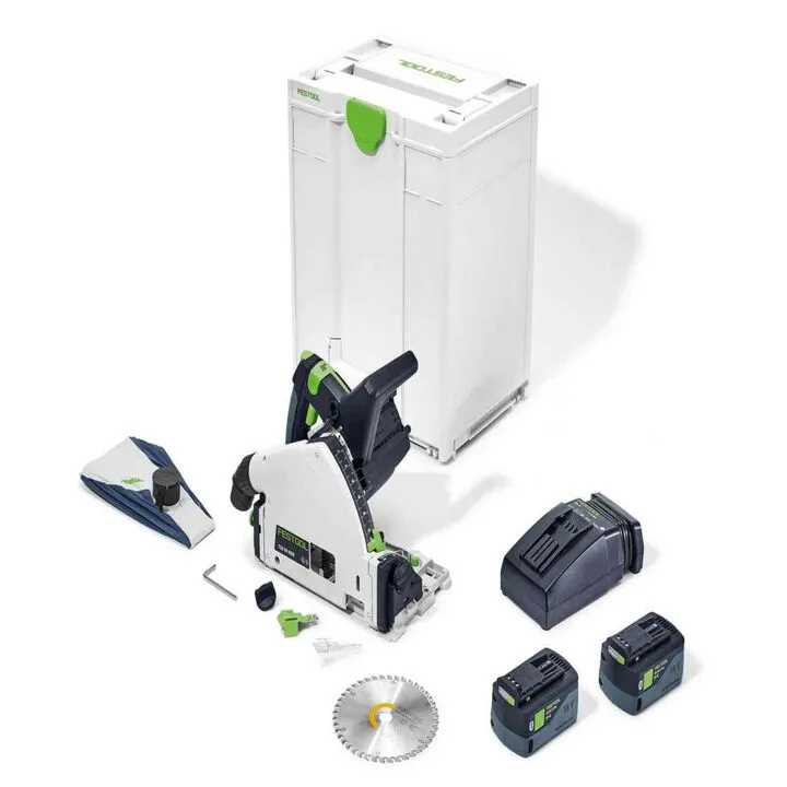 Festool 18V Battery Powered Plunge Cut Cordless Track Saw Kit - Professional Grade Precision