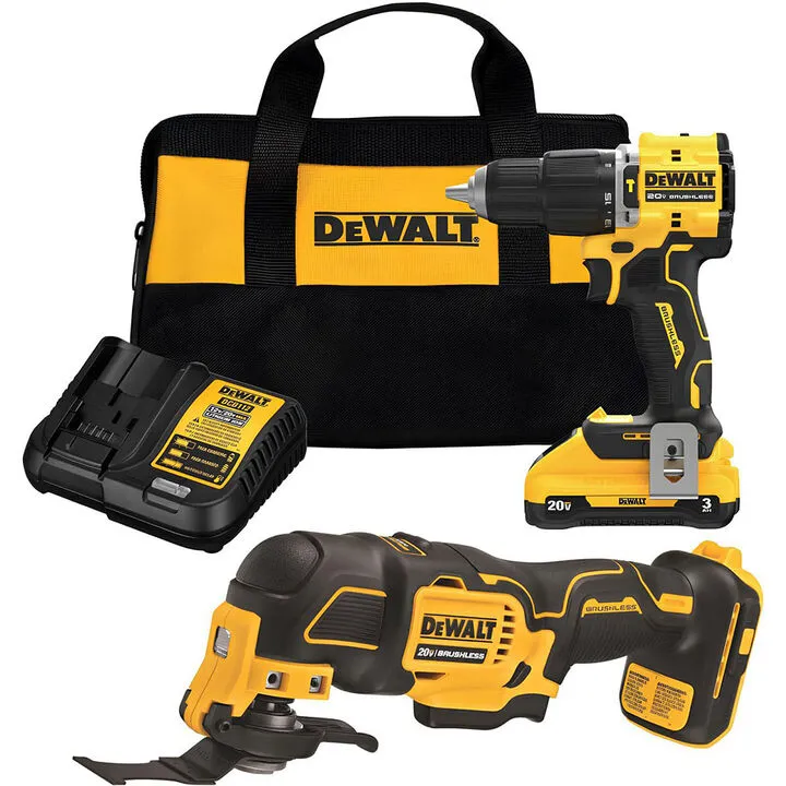 DEWALT ATOMIC 20V MAX Compact Hammer Drill & Oscillating Multi-Tool Kit (2-Tool Combo)