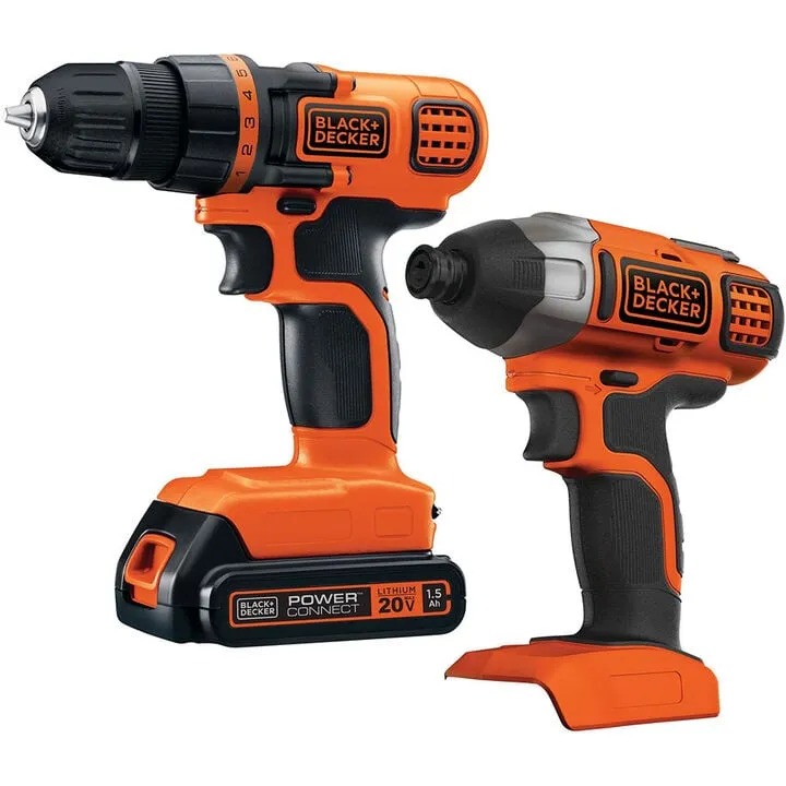 Black and Decker 20V Max 2-Tool Cordless Combo Kit for Home Maintenance