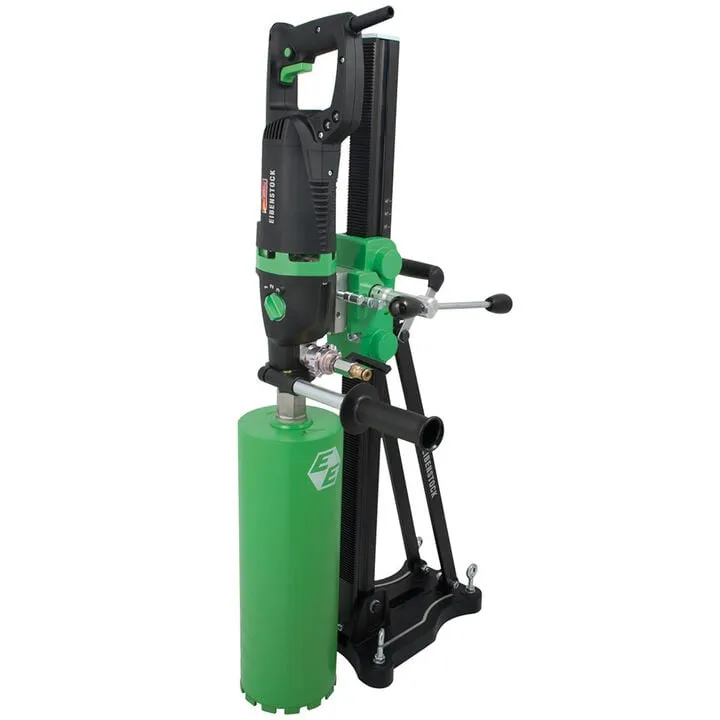 120V 3-Speed Hand Held Wet/Dry Diamond Core Drill with Anchor/Vacuum Stand & Pump Kit