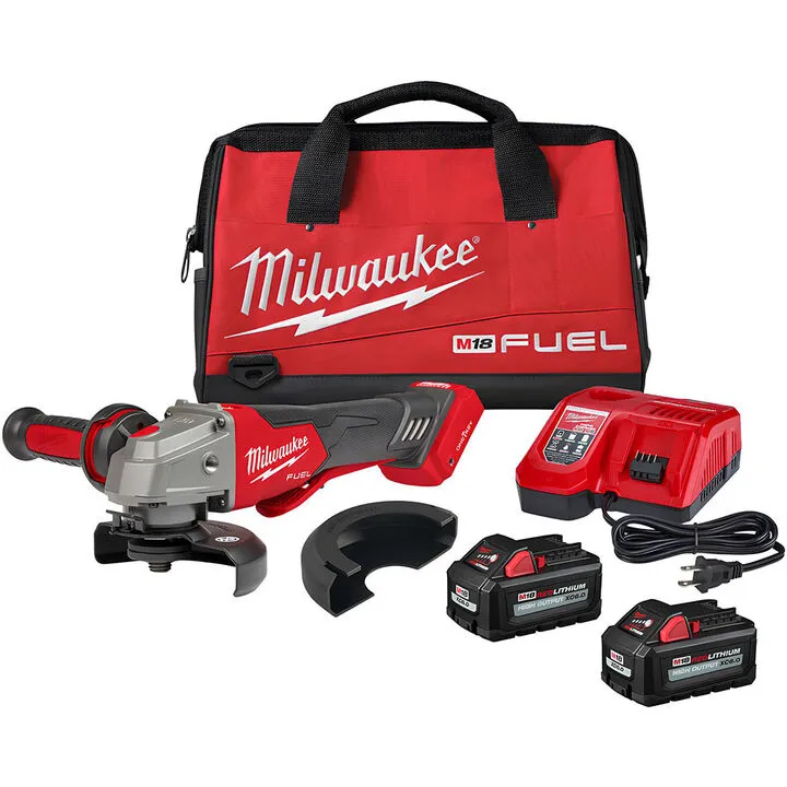Milwaukee M18 FUEL 4-1/2 in. / 5 in. Braking Grinder with Paddle Switch - Complete Kit
