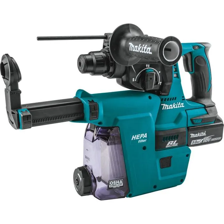 Makita 18V LXT 1-inch SDS-PLUS Rotary Hammer Kit with Integrated HEPA Dust Extractor 1