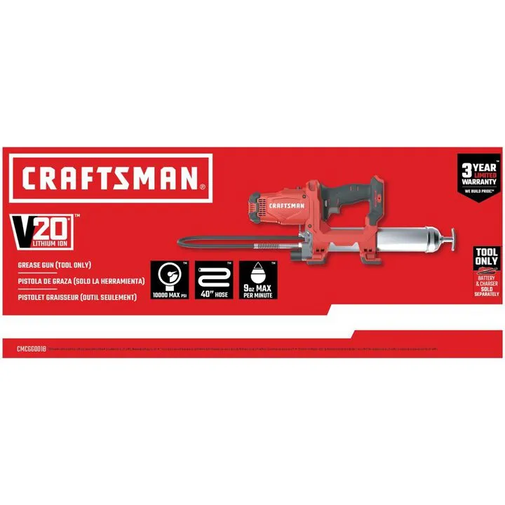 CRAFTSMAN V20 Cordless Battery Powered Grease Gun (Bare Tool) 2