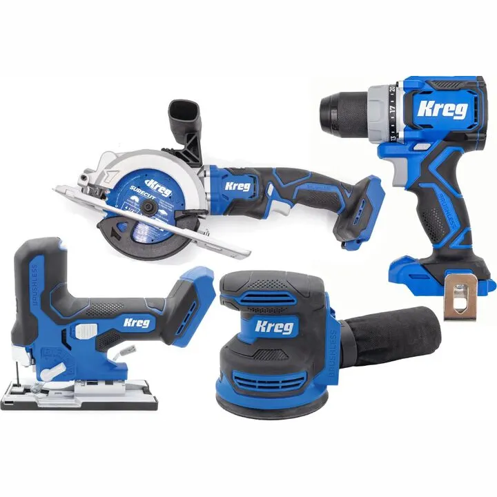 Kreg 20V Ionic Drive 4-Piece Cordless Power Tool Bundle (Bare Tool)