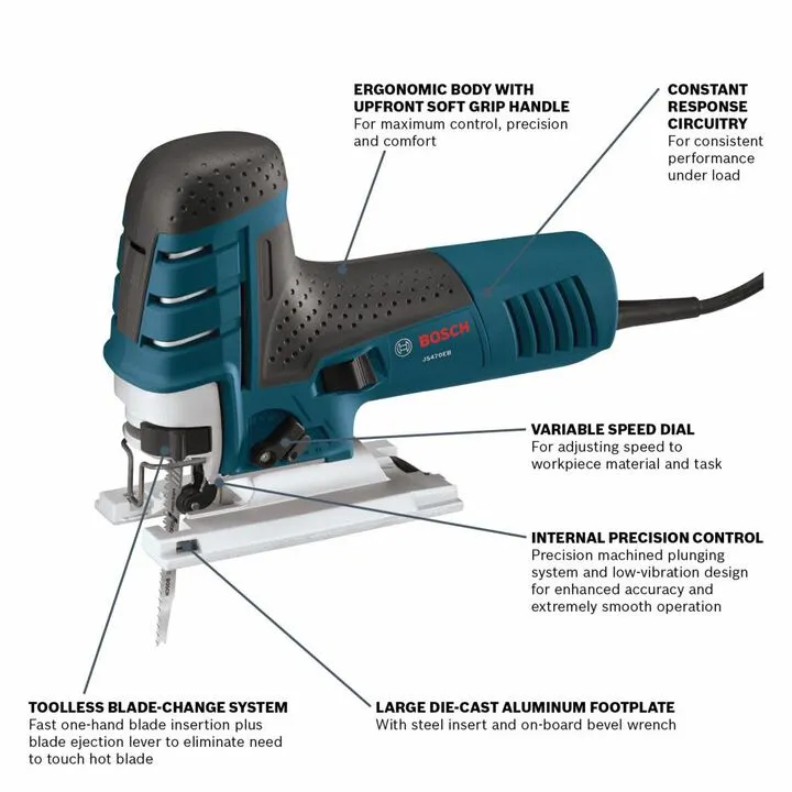 Bosch Reconditioned 7 Amp Barrel-Grip Jig Saw - Precision Engineering 1