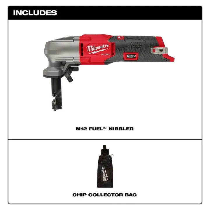 Milwaukee M12 FUEL 16 Gauge Nibbler with Battery Bundle - High-Performance Metal Cutting Solution 1