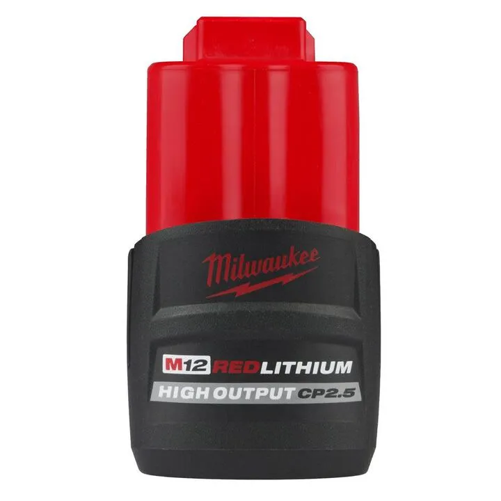 Milwaukee M12 FUEL 1/4 Inch Ratchet (Bare Tool) & 2.5Ah Lithium-Ion Battery Pack Bundle 2