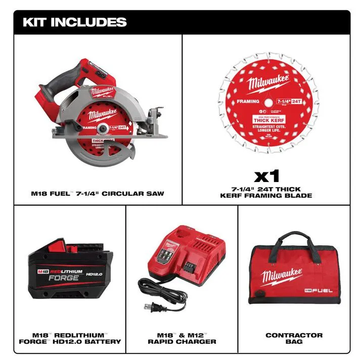 Milwaukee M18 FUEL 7-1/4 Inch Circular Saw Kit - Professional Performance Edition 2