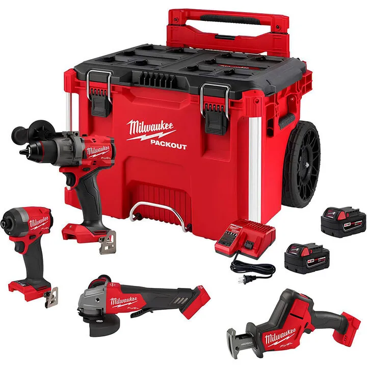 Milwaukee M18 Professional Cordless Combo Kit - High-Performance Drill, Driver & Saw Set