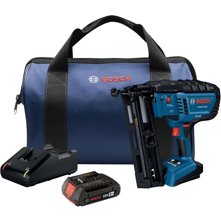 Bosch 18V Brushless 16 Gauge Angled Finish Nailer Kit - Precision Cordless Performance