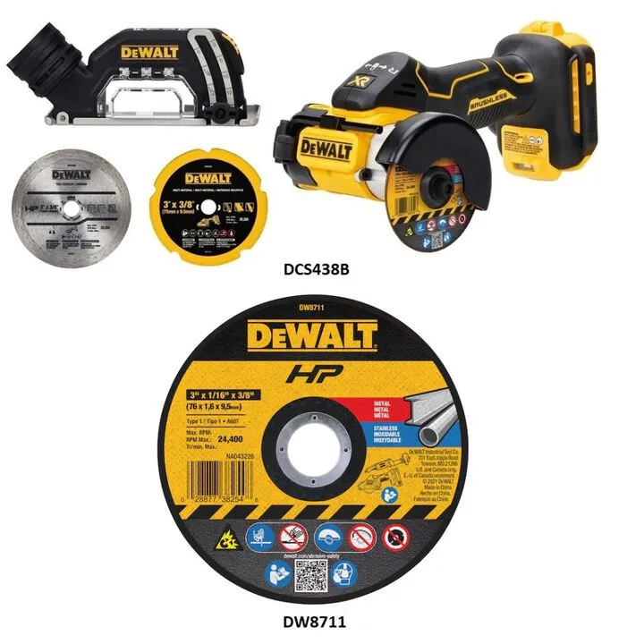 DEWALT 20V MAX XR Cordless Cut-Off Tool & Bonded Cutting Wheel Bundle 1