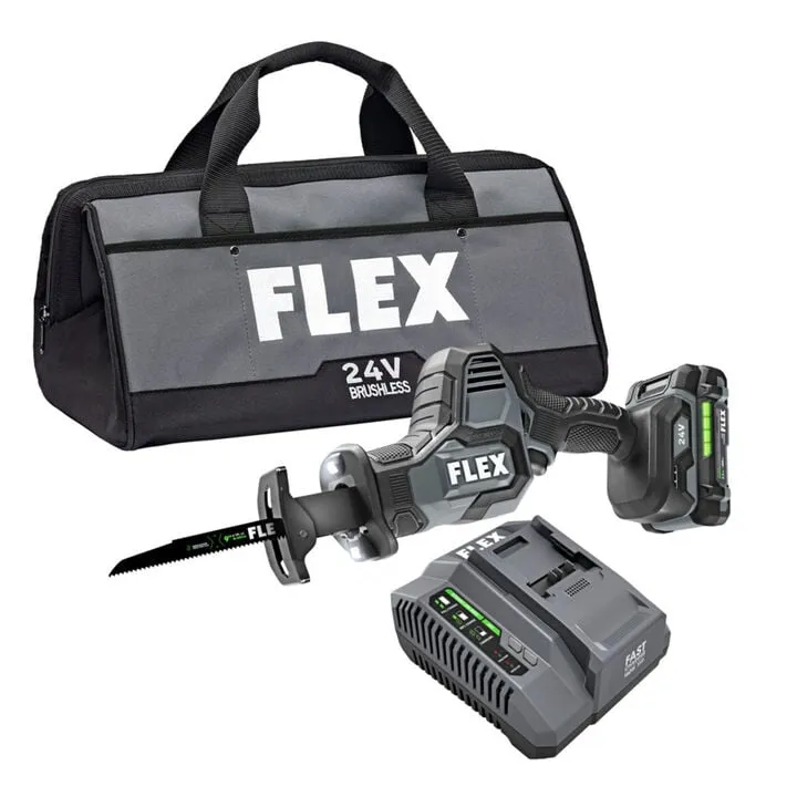 FLEX 24V Cordless One-Handed Reciprocating Saw Kit - Professional Performance Series