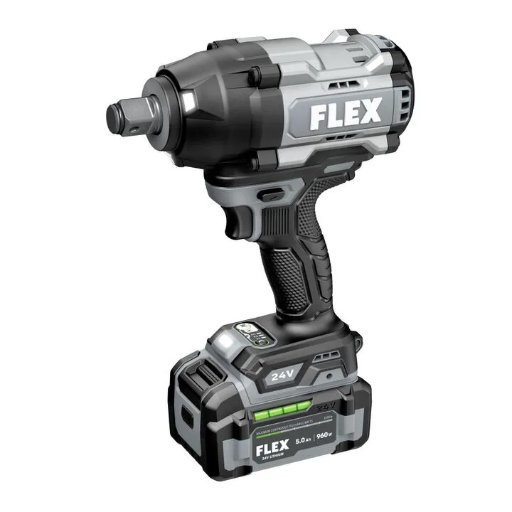 FLEX 24V 3/4 Inch High-Torque Impact Wrench Kit - Professional Grade Performance 1