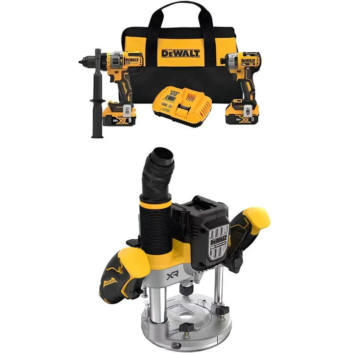 DEWALT 12V MAX Cordless Drill & Driver and Plunge Router Professional Performance Bundle