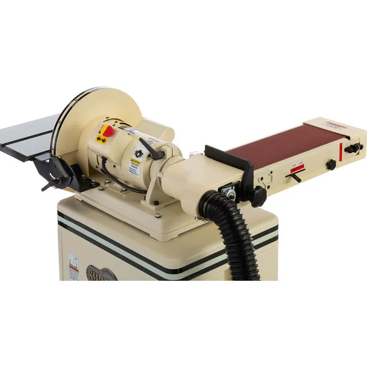 Shop Fox 1-1/2 HP 6in Belt / 12in Disc Combination Sander - High-Performance Woodworking Essential 2