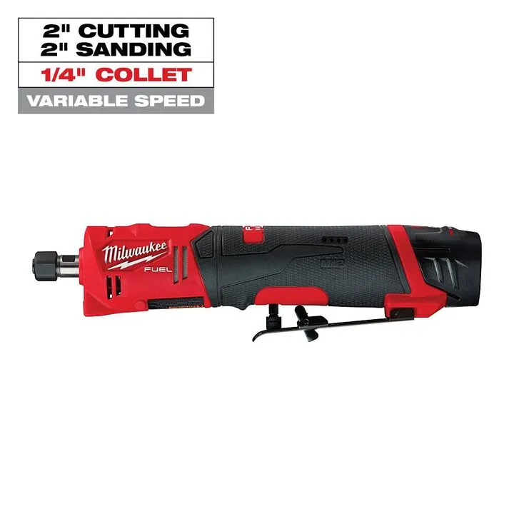 Milwaukee M12 FUEL Straight Die Grinder 2 Battery Kit - Precision Performance 4