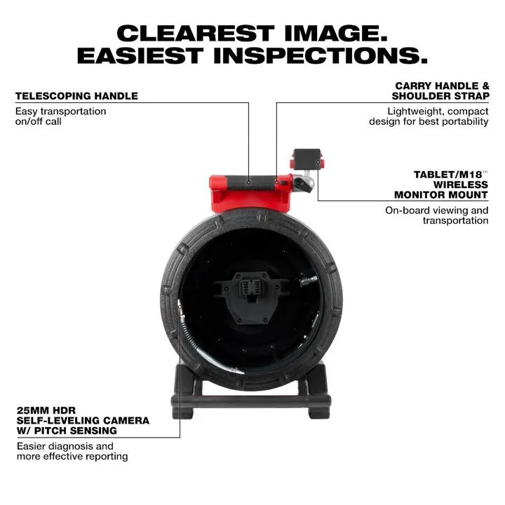 Milwaukee 100 Ft. Flexible Modular Pipeline Inspection Reel - Professional Grade Diagnostic Solution 2