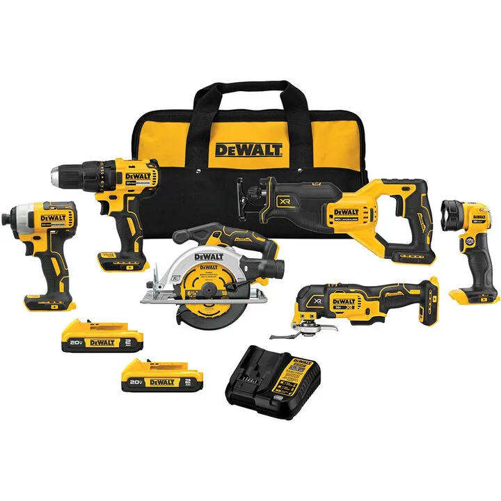 DEWALT 20V MAX Brushless Cordless 6-Tool Combo Kit - Professional Performance Series