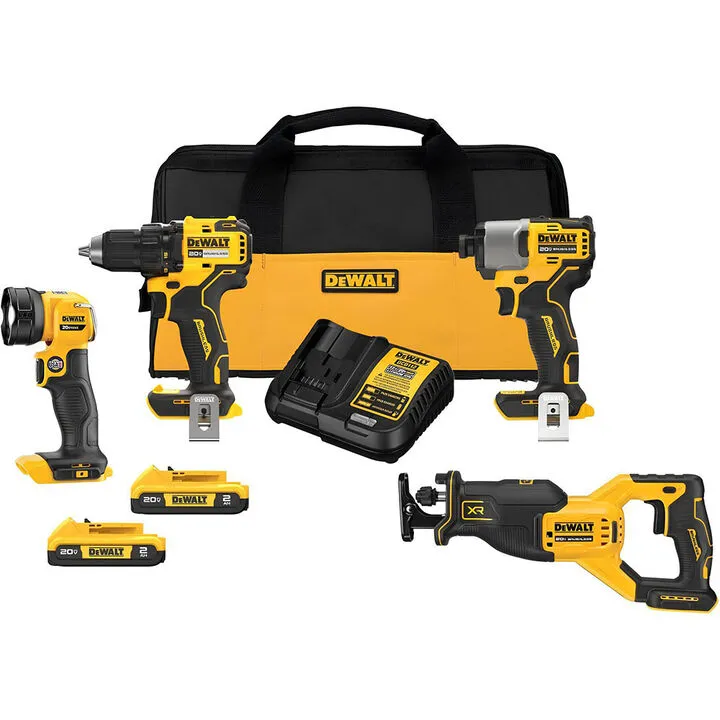 DEWALT 20V MAX 4-Tool Combo Kit: Professional Grade Cordless Performance