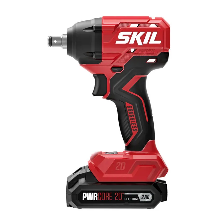 SKIL PWR CORE 20 Brushless 20V 1/2 Inch Impact Wrench Kit - High-Performance Cordless Power 2
