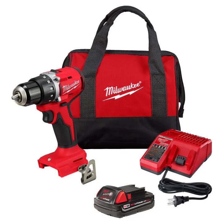 Milwaukee M18 Compact Brushless 1/2 Inch Drill Driver Kit - Professional Performance Series