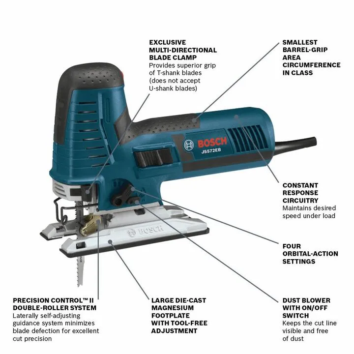 Bosch 7.2 Amp Barrel Grip Jig Saw Kit (Reconditioned) 1