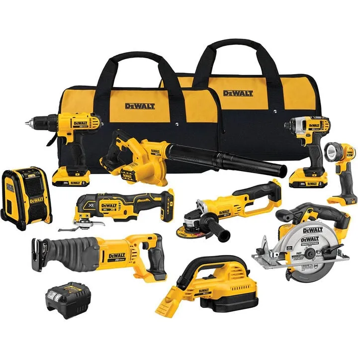 DEWALT 20V MAX 10-Tool Cordless Combo Kit - Professional Grade Performance