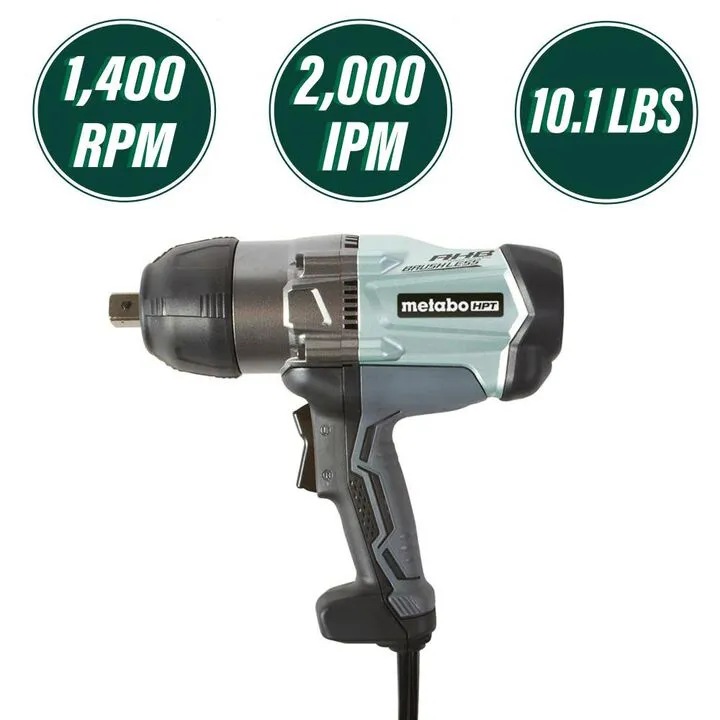Metabo HPT WR22SE 3/4-Inch AC Brushless Impact Wrench - High-Torque Professional Performance 1