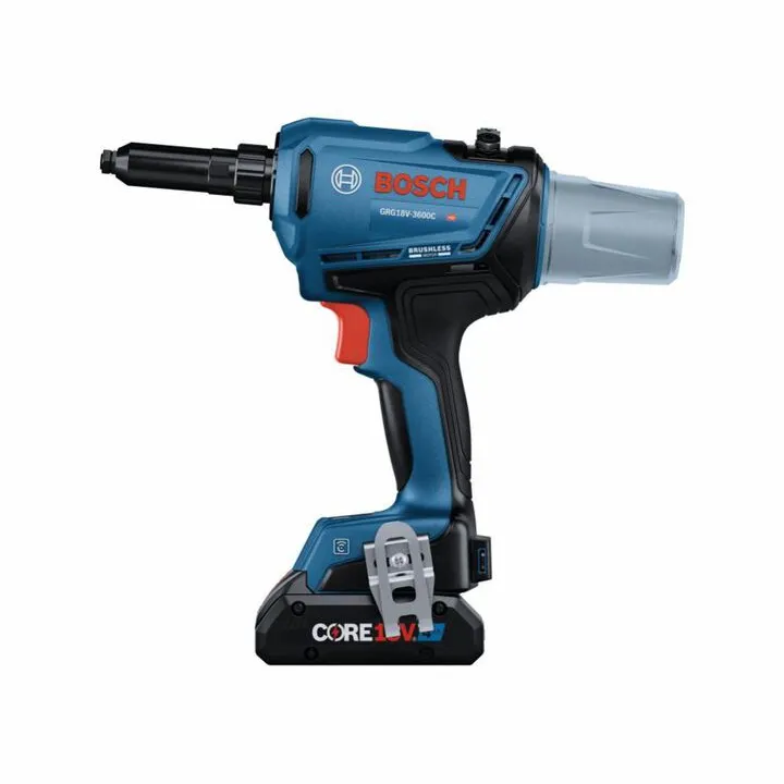 Bosch 18V Connected Rivet Tool Kit with 2ct CORE18V 4Ah Advanced Power Batteries 3